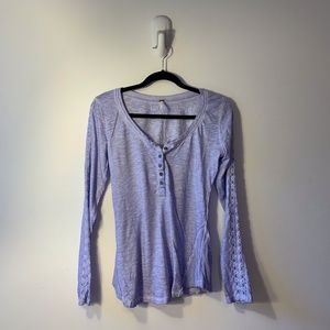 Purple Free People Henley Top (L)